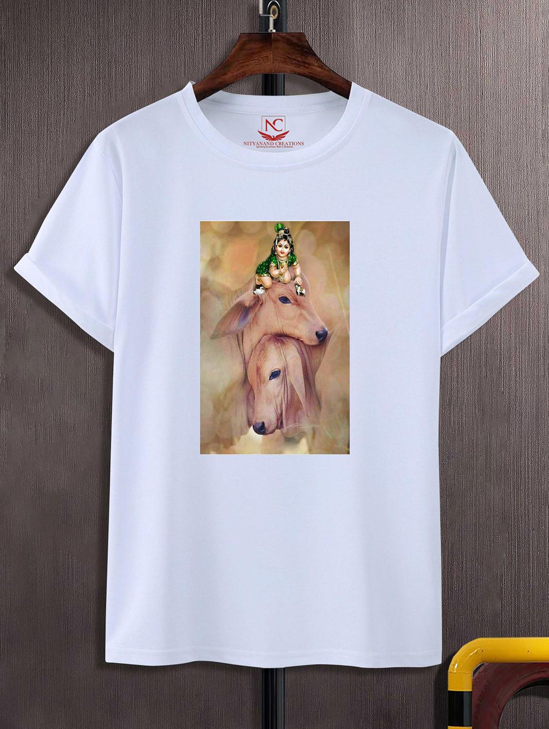 unisex white graphic printed t-shirt - 20843222 -  Zoom Image - 0