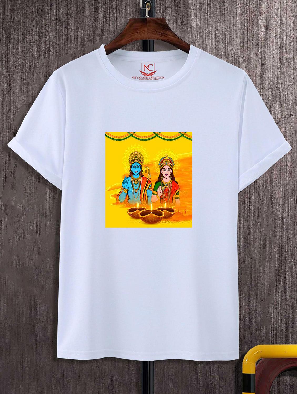 unisex white graphic printed t-shirt - 20843225 - Zoom Image - 0