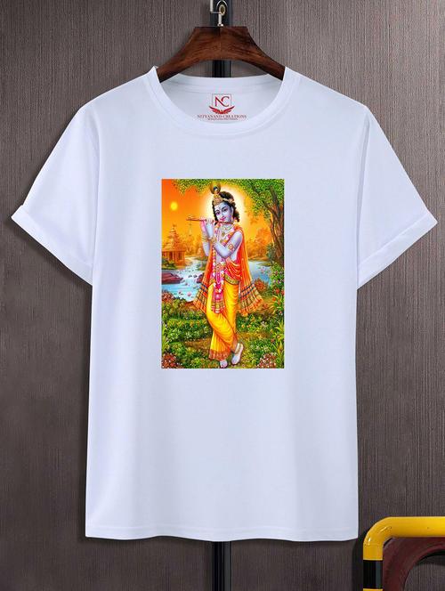 unisex white graphic printed t-shirt - 20843235 -  Standard Image - 0