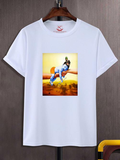 unisex white graphic printed t-shirt - 20843249 - Standard Image - 0