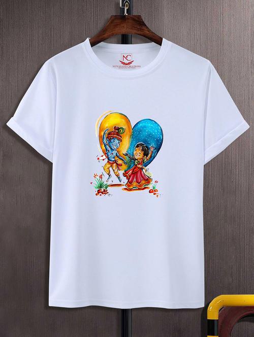 unisex white graphic printed t-shirt - 20843258 -  Standard Image - 0