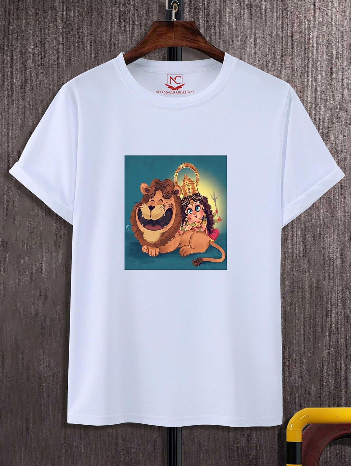 unisex white graphic printed t-shirt - 20843260 -  Zoom Image - 0