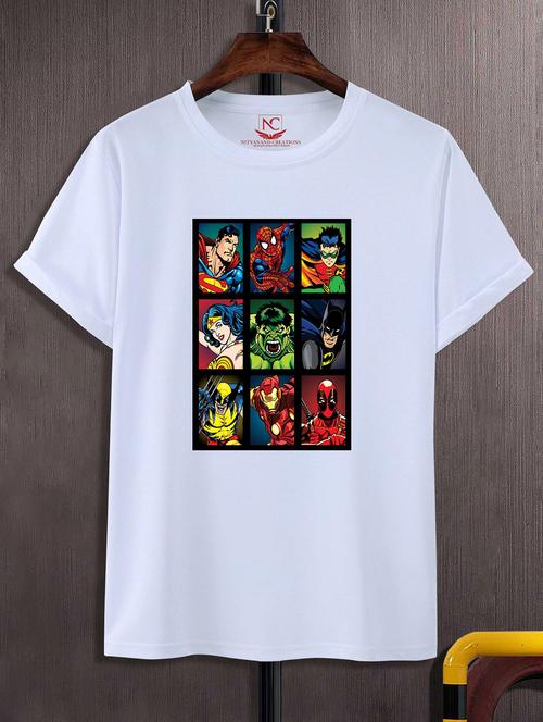 unisex white graphic printed t-shirt - 20843270 -  Standard Image - 0