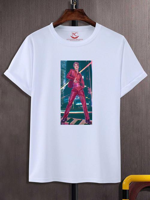 unisex white graphic printed t-shirt - 20843271 -  Standard Image - 0