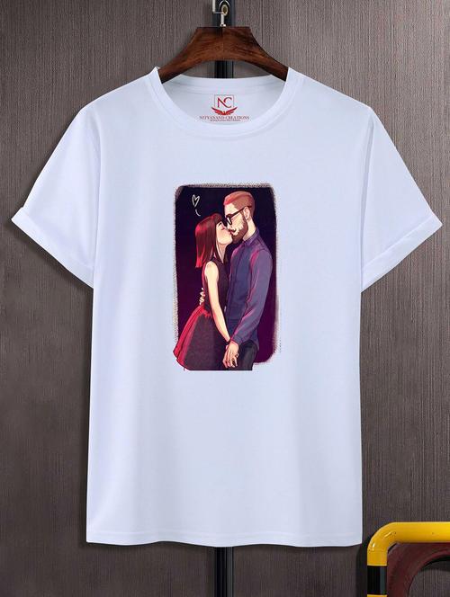 unisex white graphic printed t-shirt - 20843273 -  Standard Image - 0