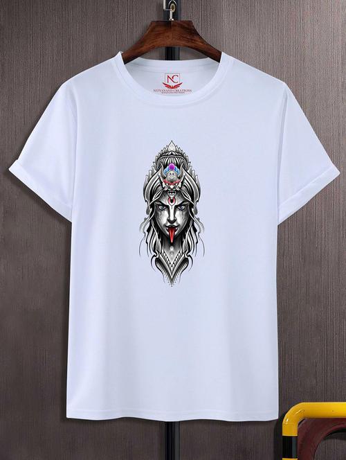 unisex white graphic printed t-shirt - 20843275 - Standard Image - 0