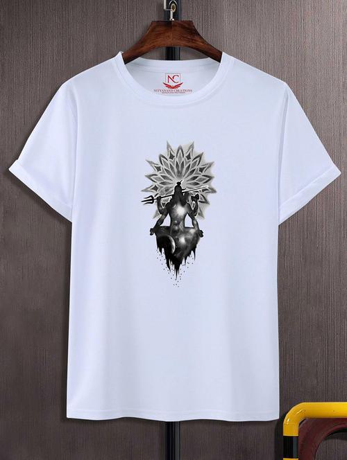 unisex white graphic printed t-shirt - 20843283 -  Standard Image - 0