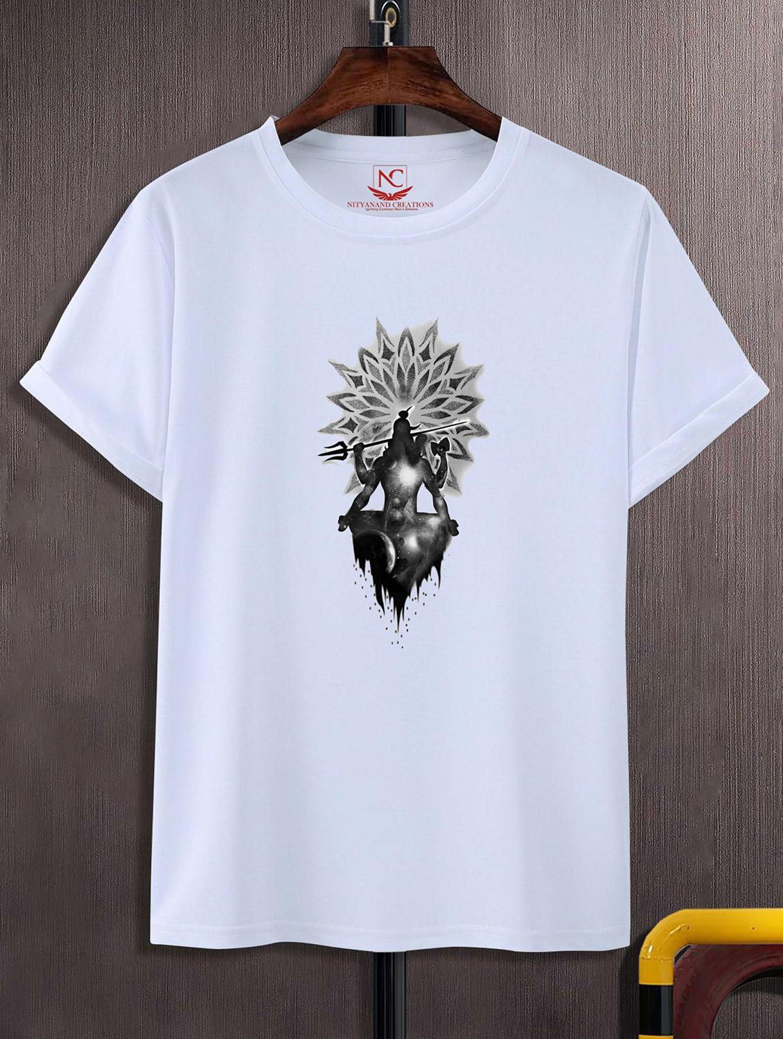 unisex white graphic printed t-shirt - 20843283 -  Zoom Image - 0