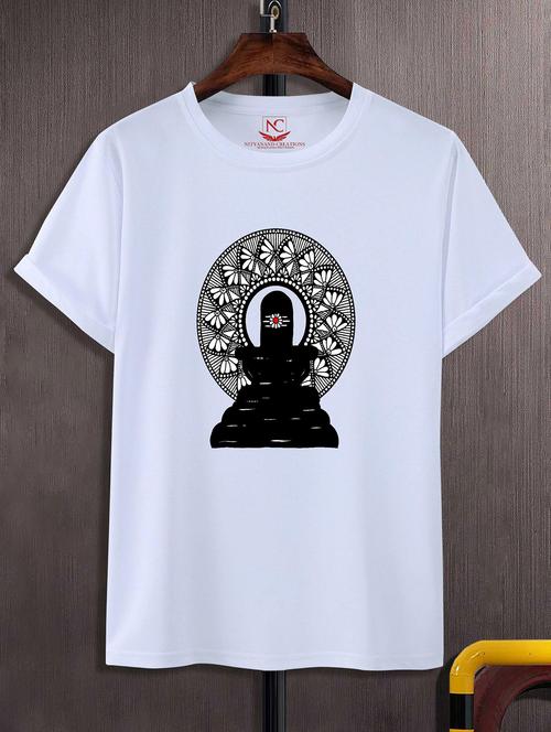 unisex white graphic printed t-shirt - 20843285 - Standard Image - 0