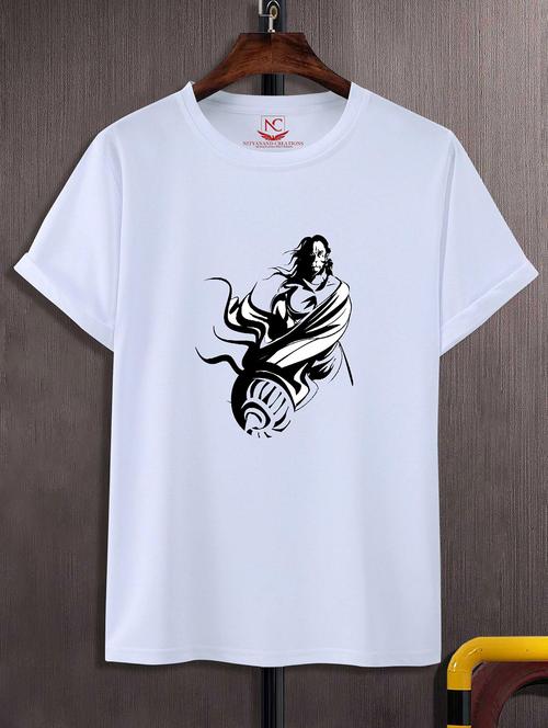 unisex white graphic printed t-shirt - 20843287 -  Standard Image - 0