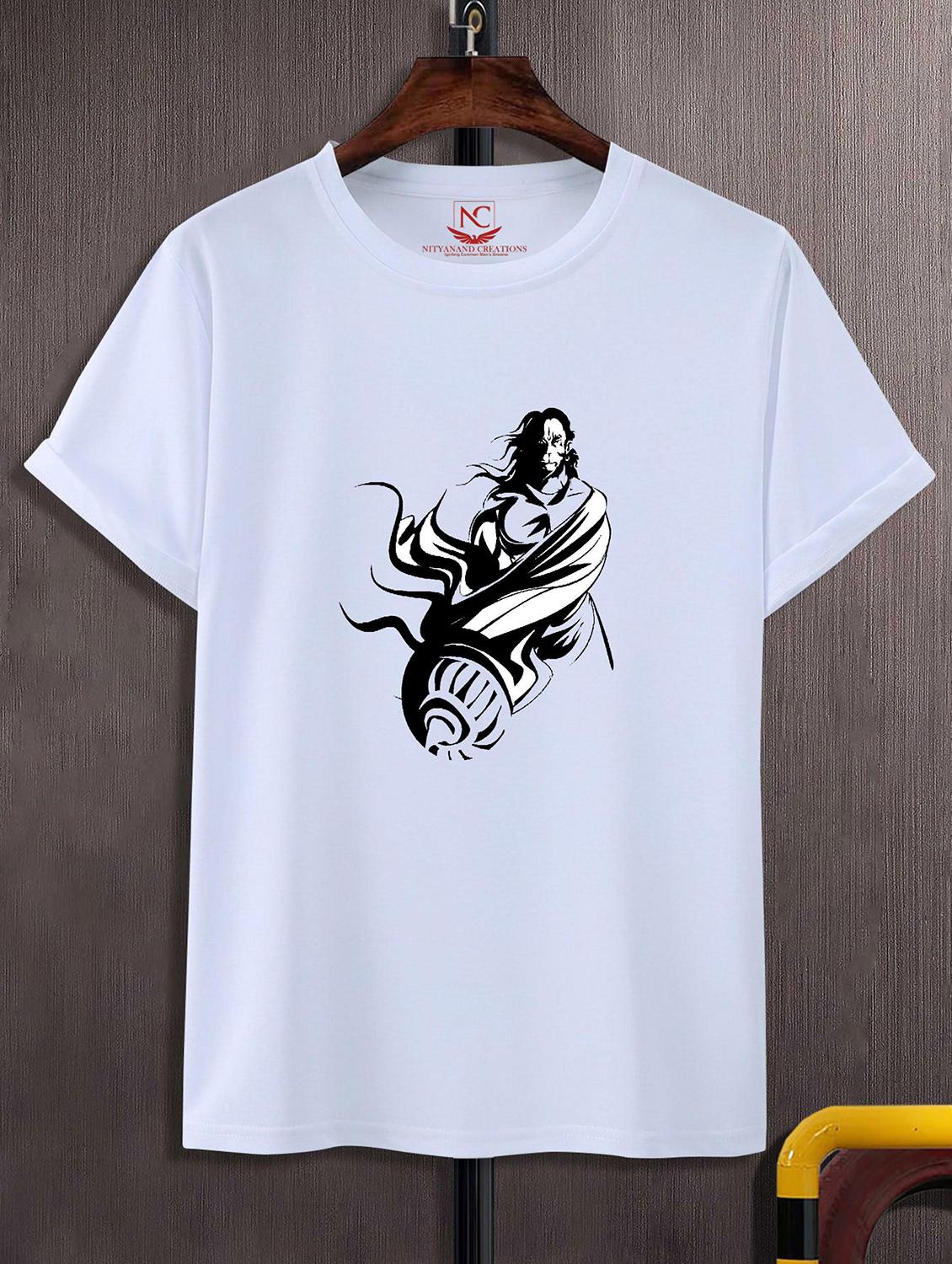 unisex white graphic printed t-shirt - 20843287 -  Zoom Image - 0