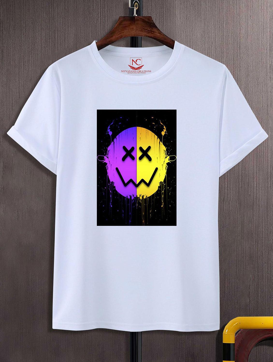 unisex white graphic printed t-shirt - 20843290 -  Zoom Image - 0