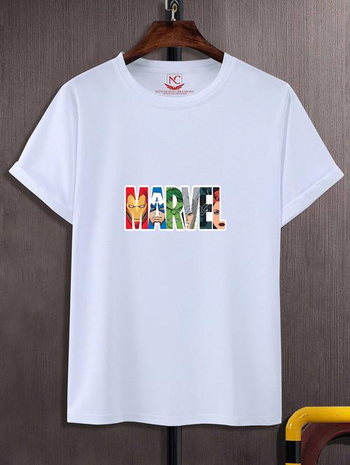 unisex white graphic printed t-shirt - 20843295 -  Standard Image - 0