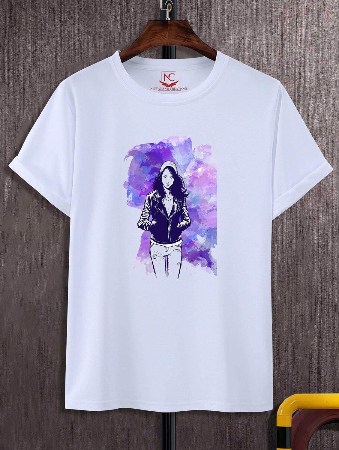 unisex white graphic printed t-shirt - 20843298 - Zoom Image - 0