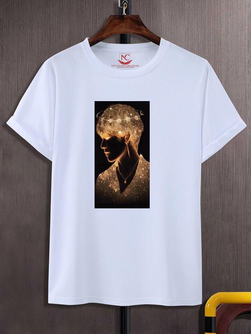 unisex white graphic printed t-shirt - 20843305 - Standard Image - 0