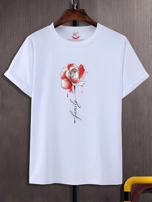unisex white graphic printed t-shirt - 20843321 -  Standard Image - 0