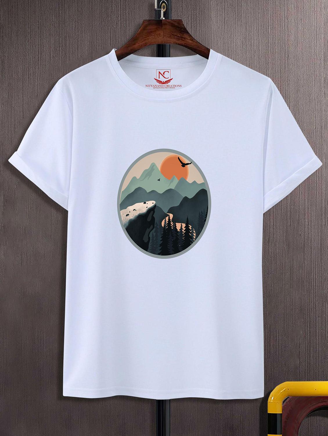 unisex white graphic printed t-shirt - 20843327 -  Zoom Image - 0