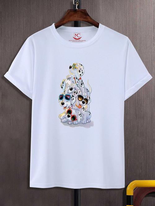 unisex white graphic printed t-shirt - 20843343 -  Standard Image - 0