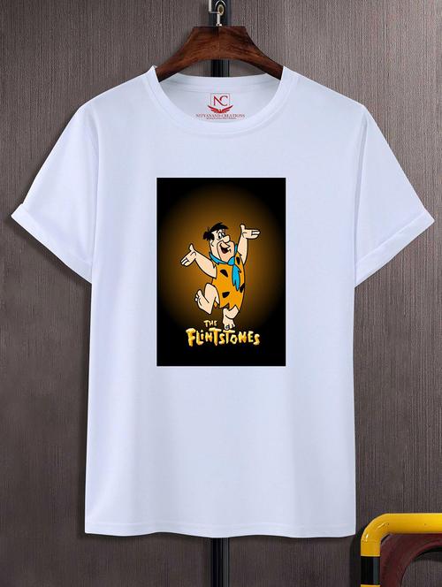 unisex white graphic printed t-shirt - 20843345 -  Standard Image - 0