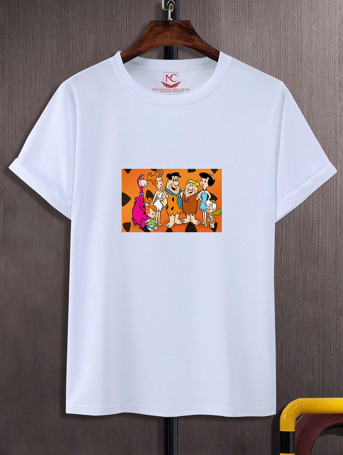 unisex white graphic printed t-shirt - 20843348 -  Zoom Image - 0