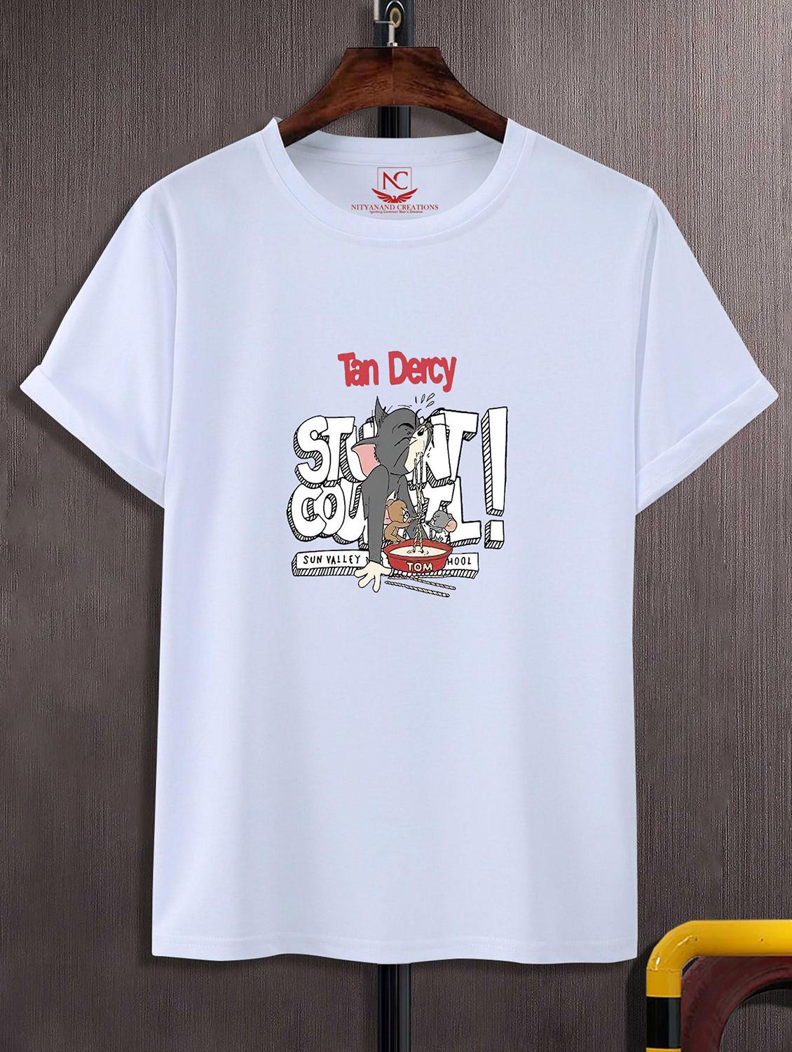 unisex white graphic printed t-shirt - 20843353 -  Zoom Image - 0