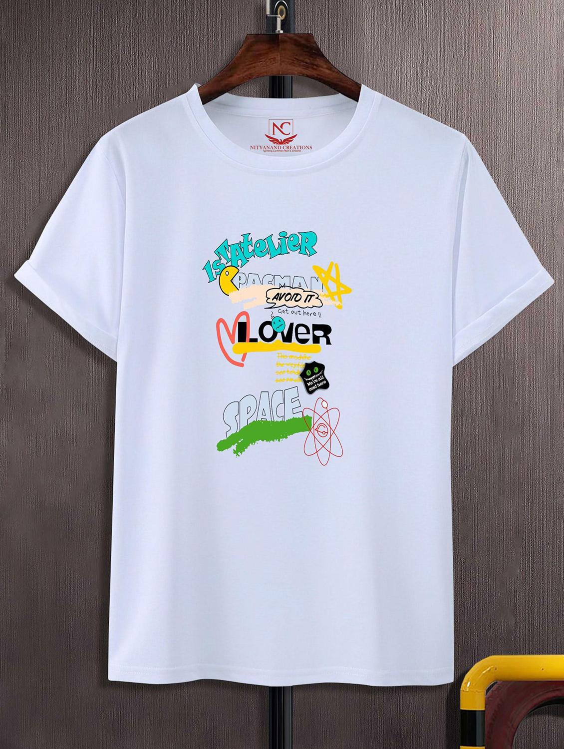 unisex white graphic printed t-shirt - 20843354 - Zoom Image - 0