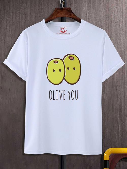 unisex white graphic printed t-shirt - 20843358 -  Standard Image - 0