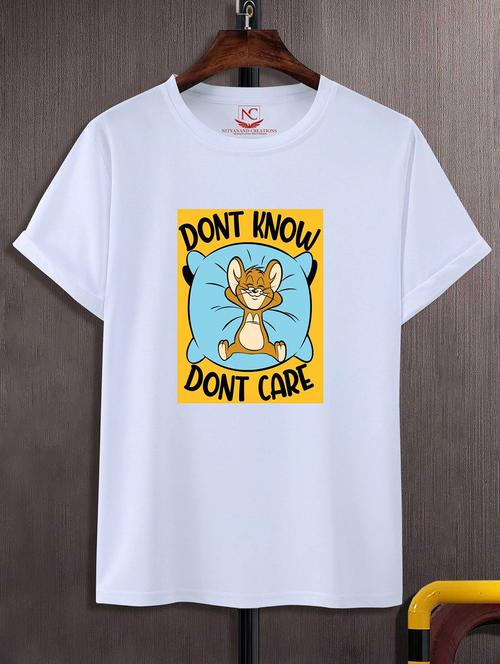 unisex white graphic printed t-shirt - 20843359 -  Standard Image - 0