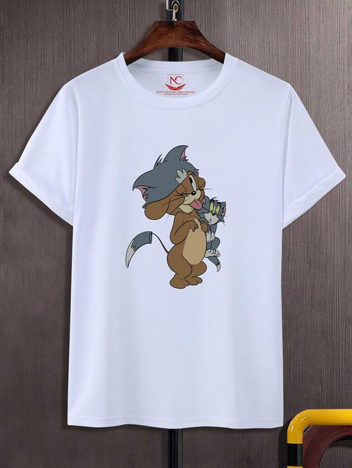 unisex white graphic printed t-shirt - 20843362 -  Standard Image - 0