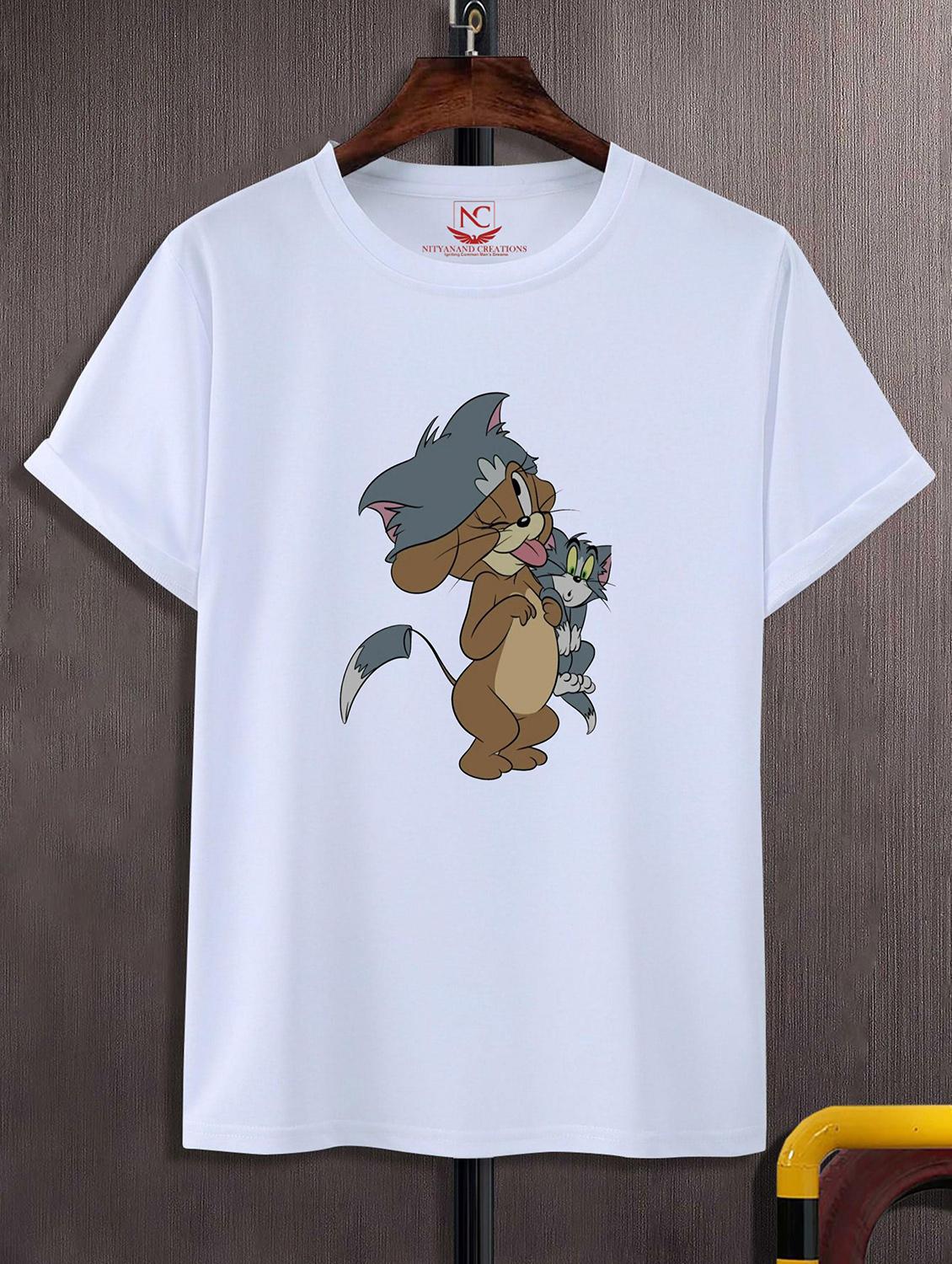 unisex white graphic printed t-shirt - 20843362 -  Zoom Image - 0
