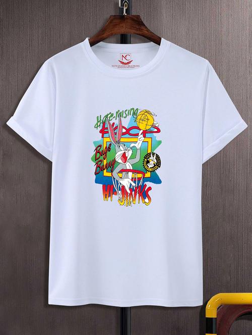 unisex white graphic printed t-shirt - 20843366 - Standard Image - 0
