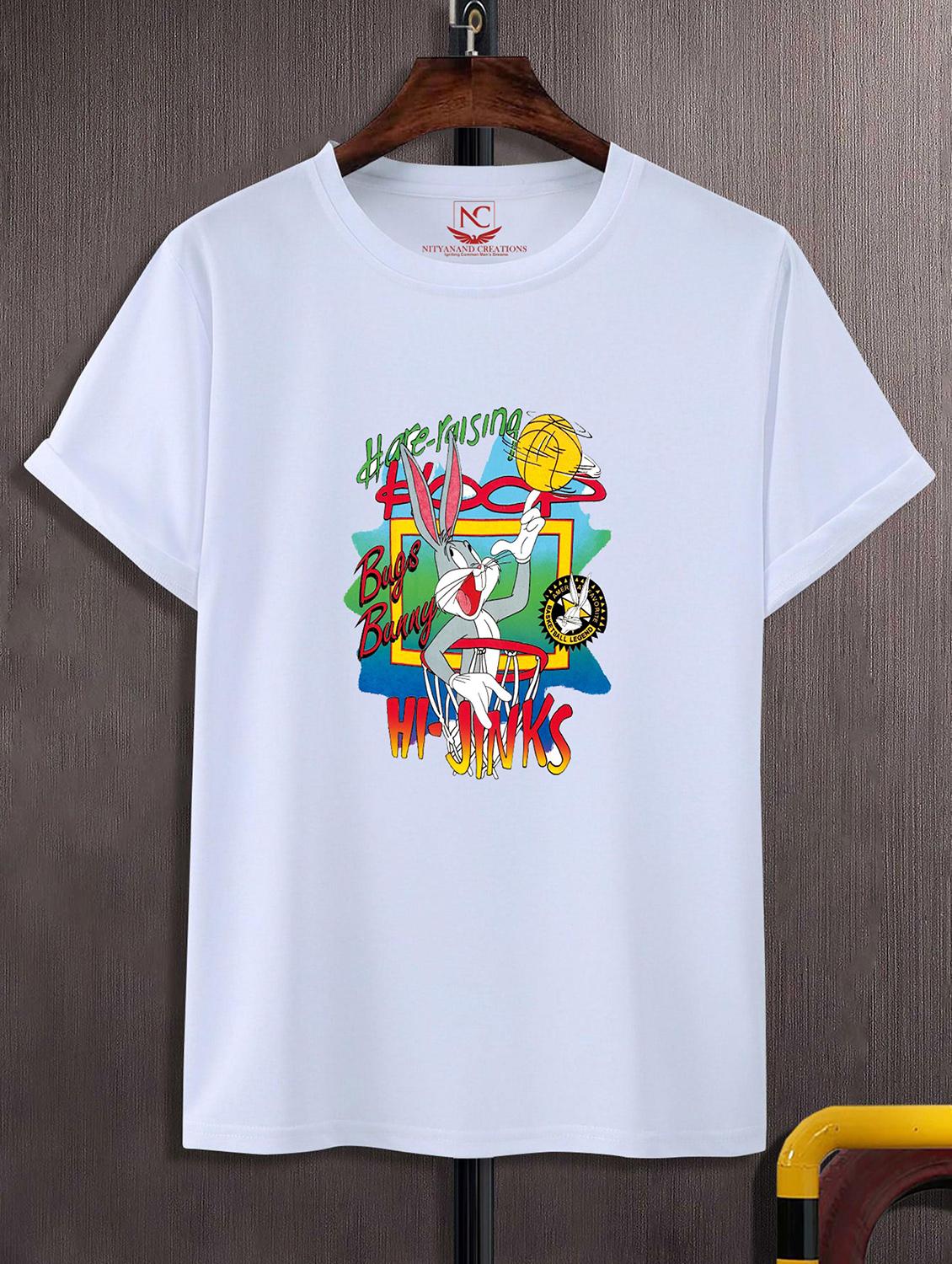 unisex white graphic printed t-shirt - 20843366 - Zoom Image - 0