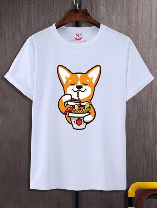 unisex white graphic printed t-shirt - 20843367 - Standard Image - 0