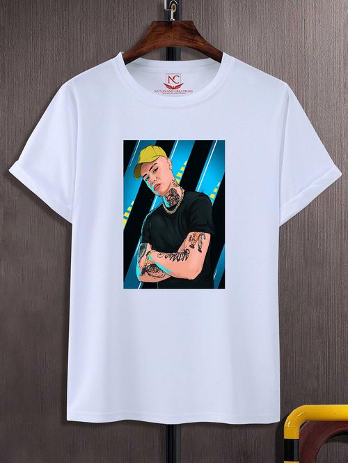 unisex white graphic printed t-shirt - 20843368 -  Standard Image - 0