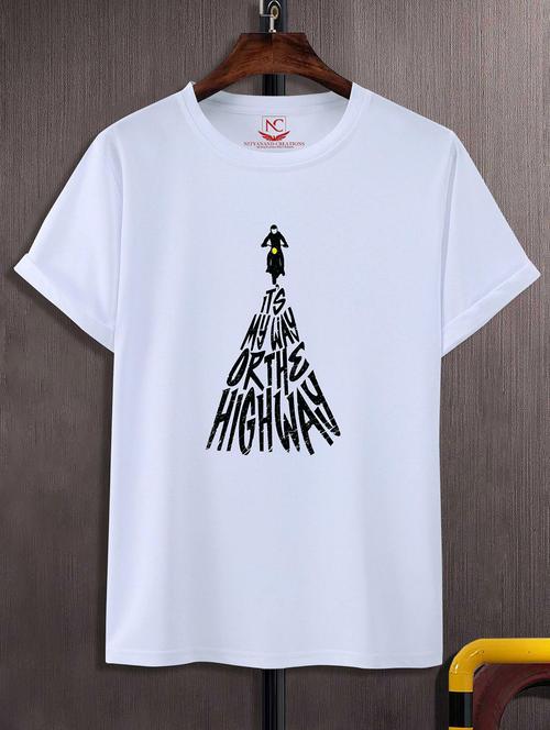 unisex white graphic printed t-shirt - 20843375 - Standard Image - 0