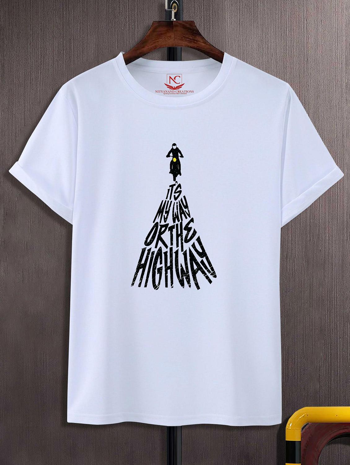unisex white graphic printed t-shirt - 20843375 - Zoom Image - 0
