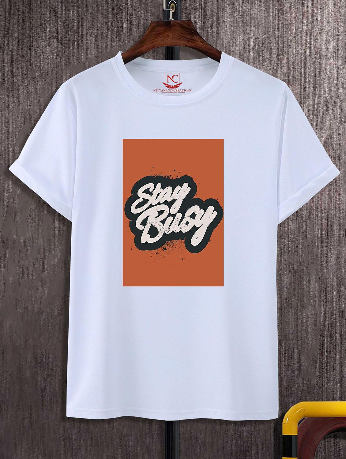 unisex typographic printed t-shirt - 20843381 -  Zoom Image - 0
