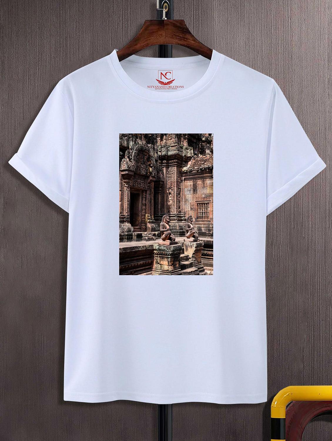 unisex white graphic printed t-shirt - 20843397 - Zoom Image - 0
