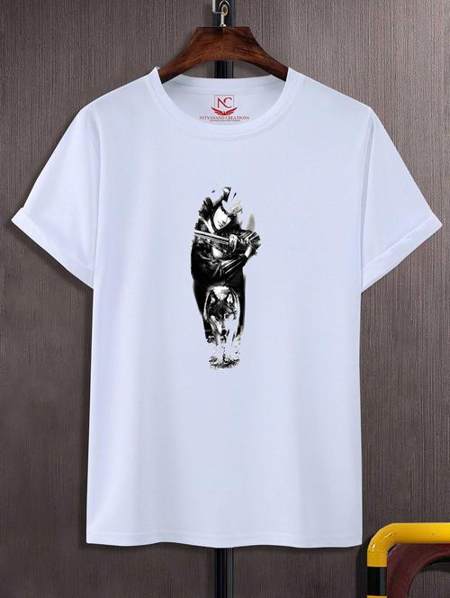 unisex white graphic printed t-shirt - 20843401 -  Standard Image - 0