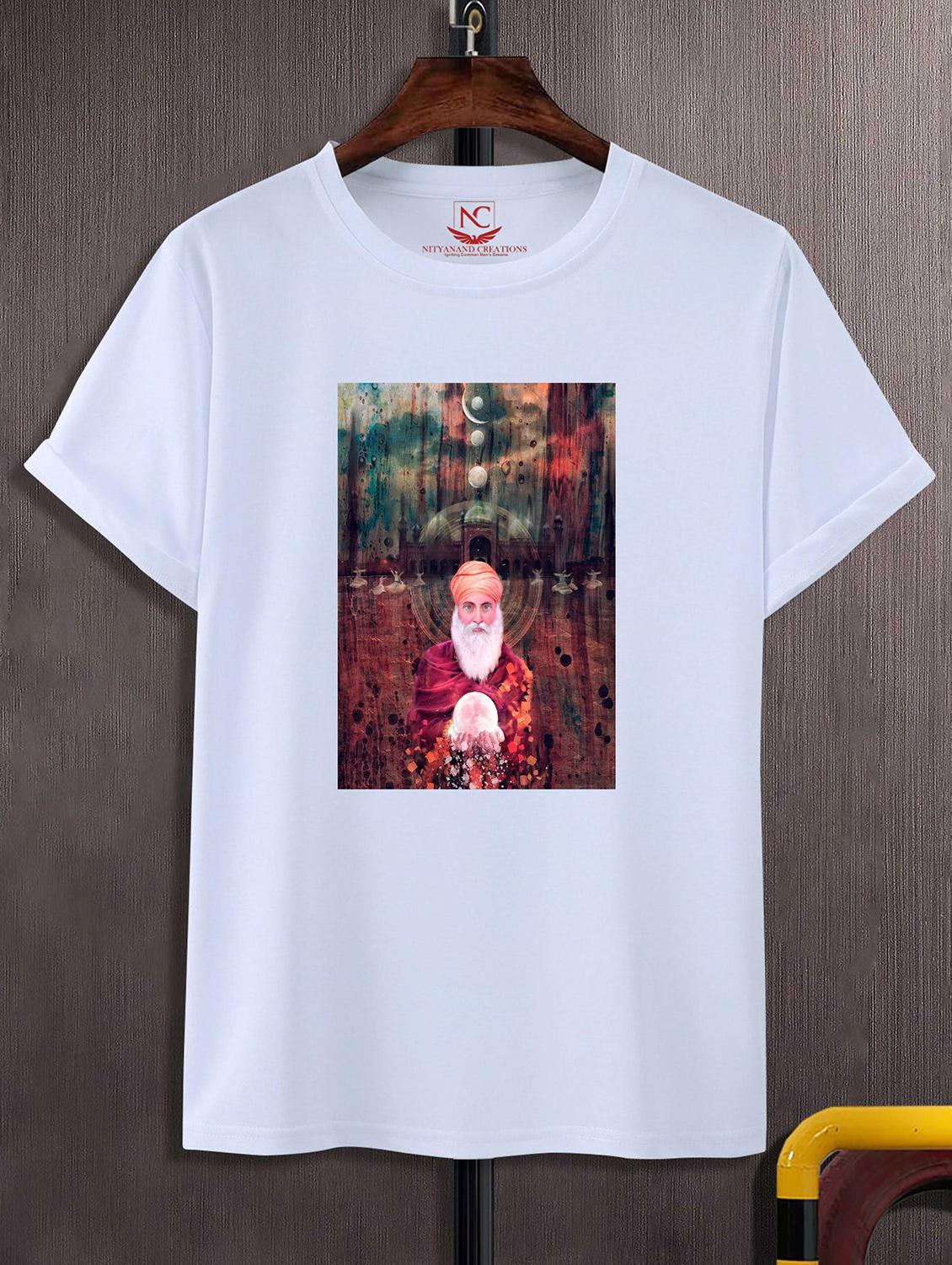unisex white graphic printed t-shirt - 20843406 -  Zoom Image - 0