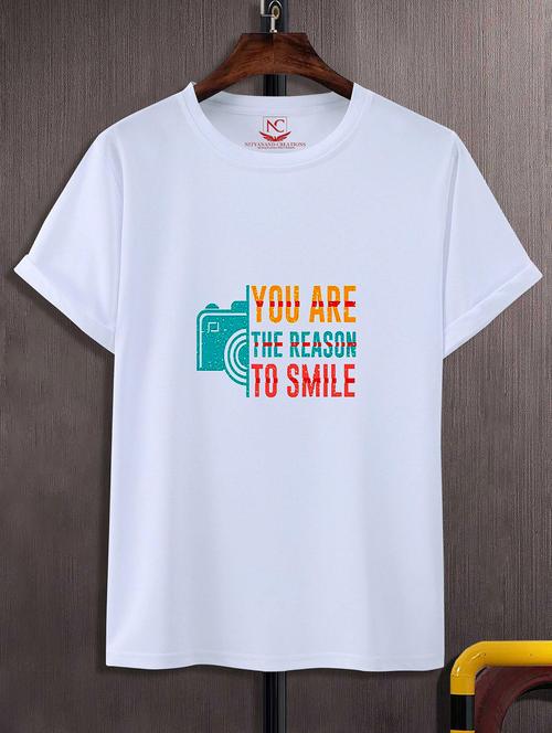 unisex typographic printed t-shirt - 20843411 -  Standard Image - 0