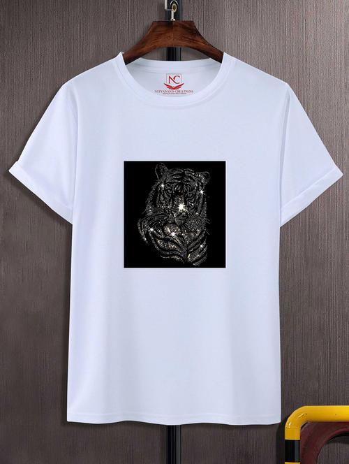 unisex white graphic printed t-shirt - 20843415 -  Standard Image - 0