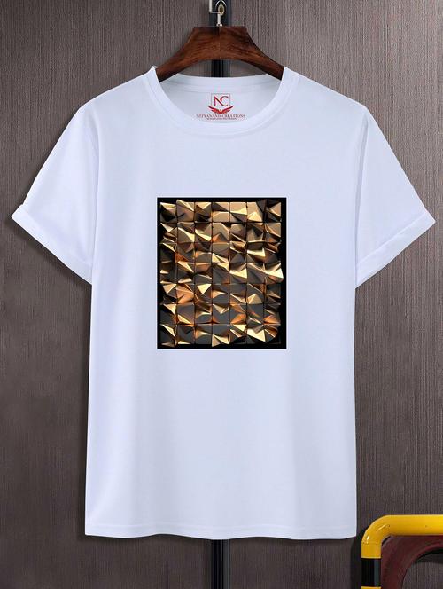 unisex white graphic printed t-shirt - 20843416 - Standard Image - 0