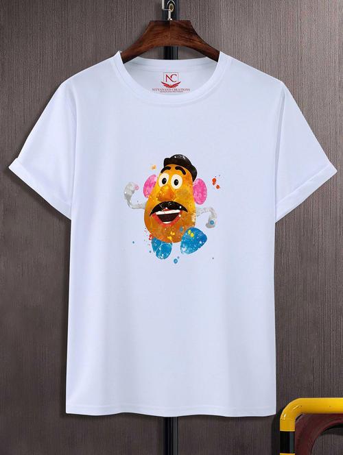 unisex white graphic printed t-shirt - 20843428 -  Standard Image - 0