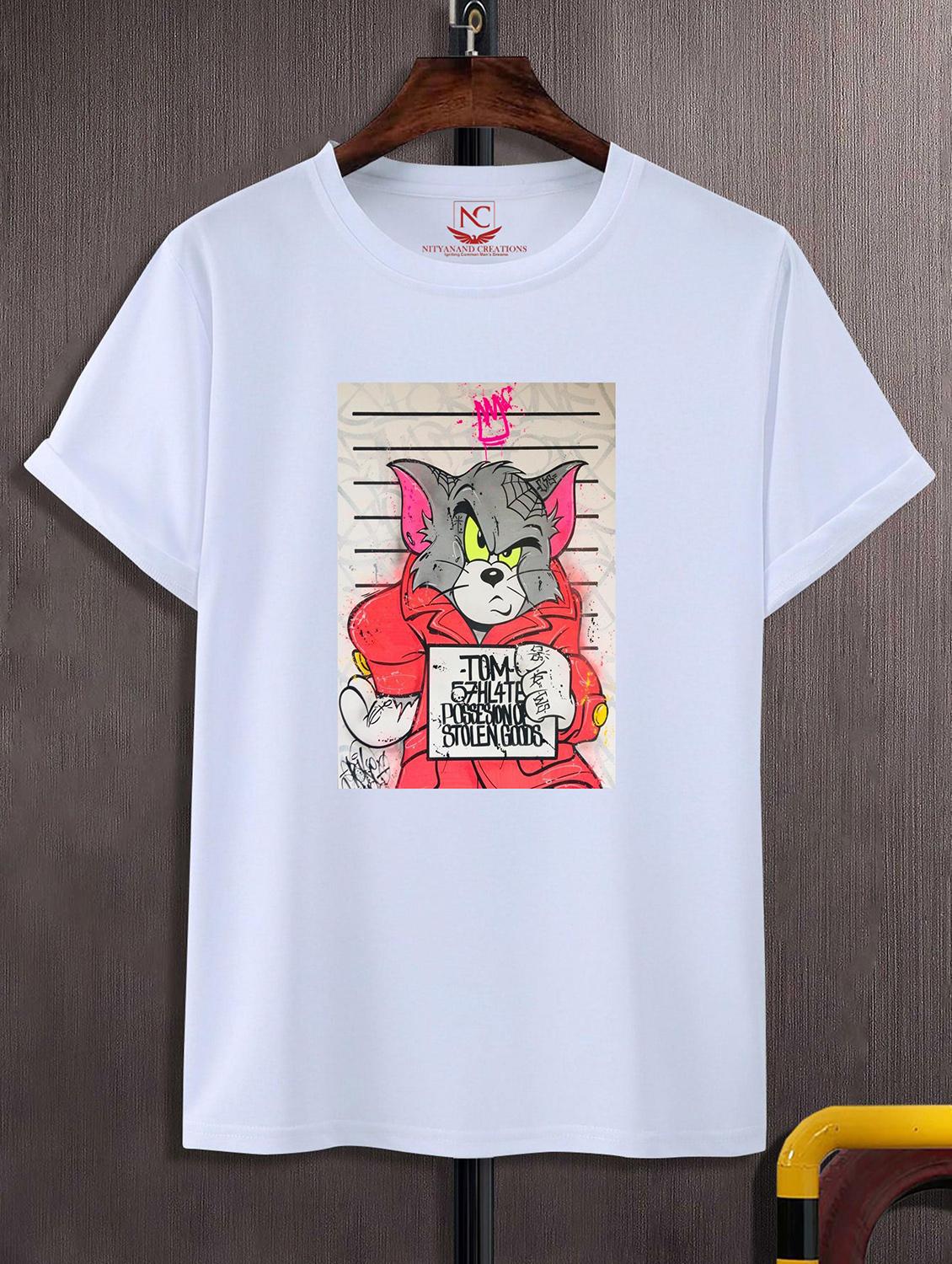 unisex white graphic printed t-shirt - 20843431 - Zoom Image - 0