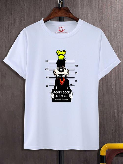 unisex white graphic printed t-shirt - 20843435 -  Standard Image - 0