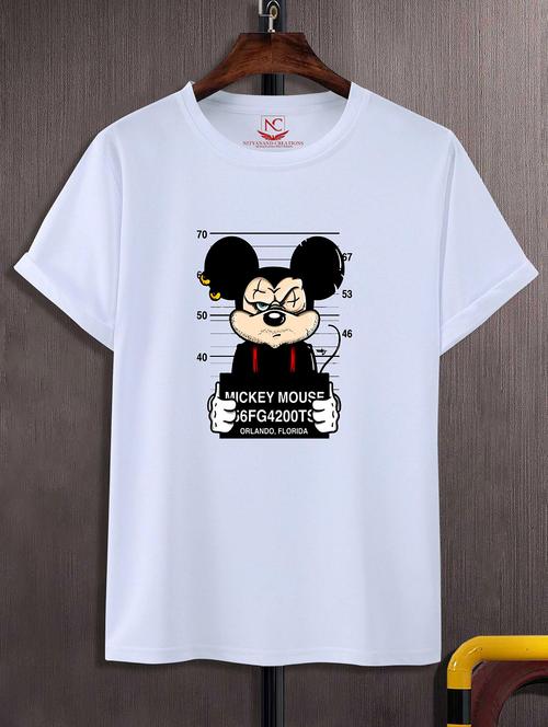 unisex white graphic printed t-shirt - 20843437 - Standard Image - 0