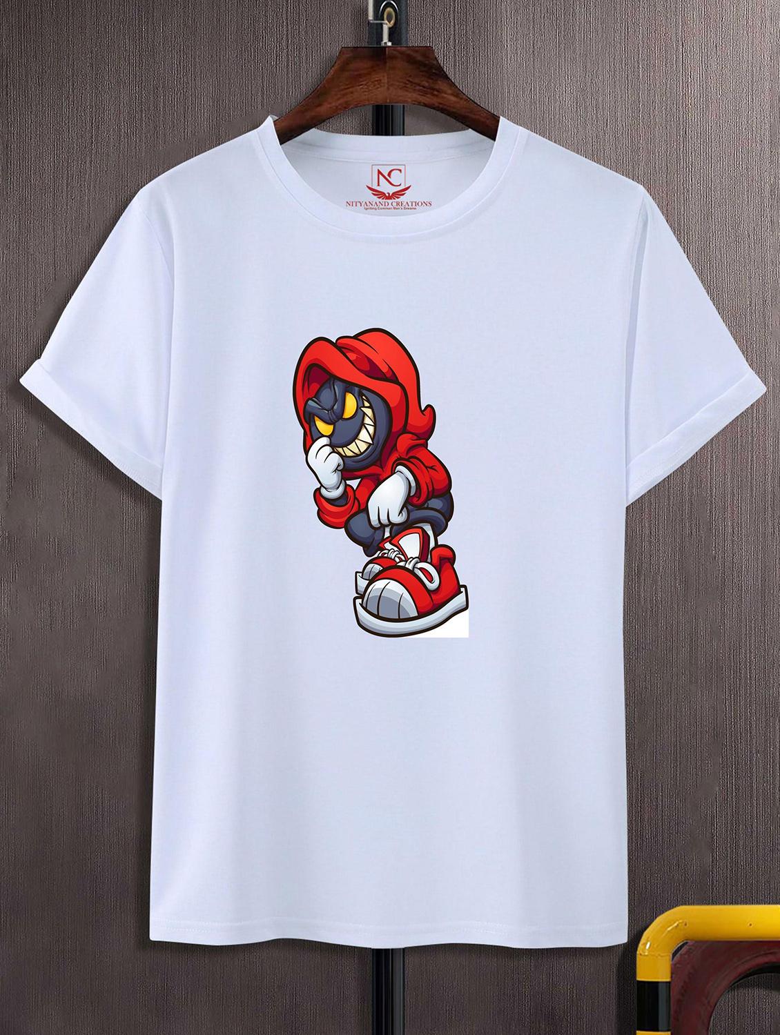 unisex white graphic printed t-shirt - 20843455 - Zoom Image - 0