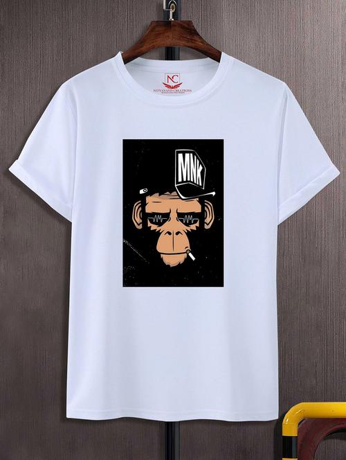 unisex white graphic printed t-shirt - 20843538 -  Standard Image - 0
