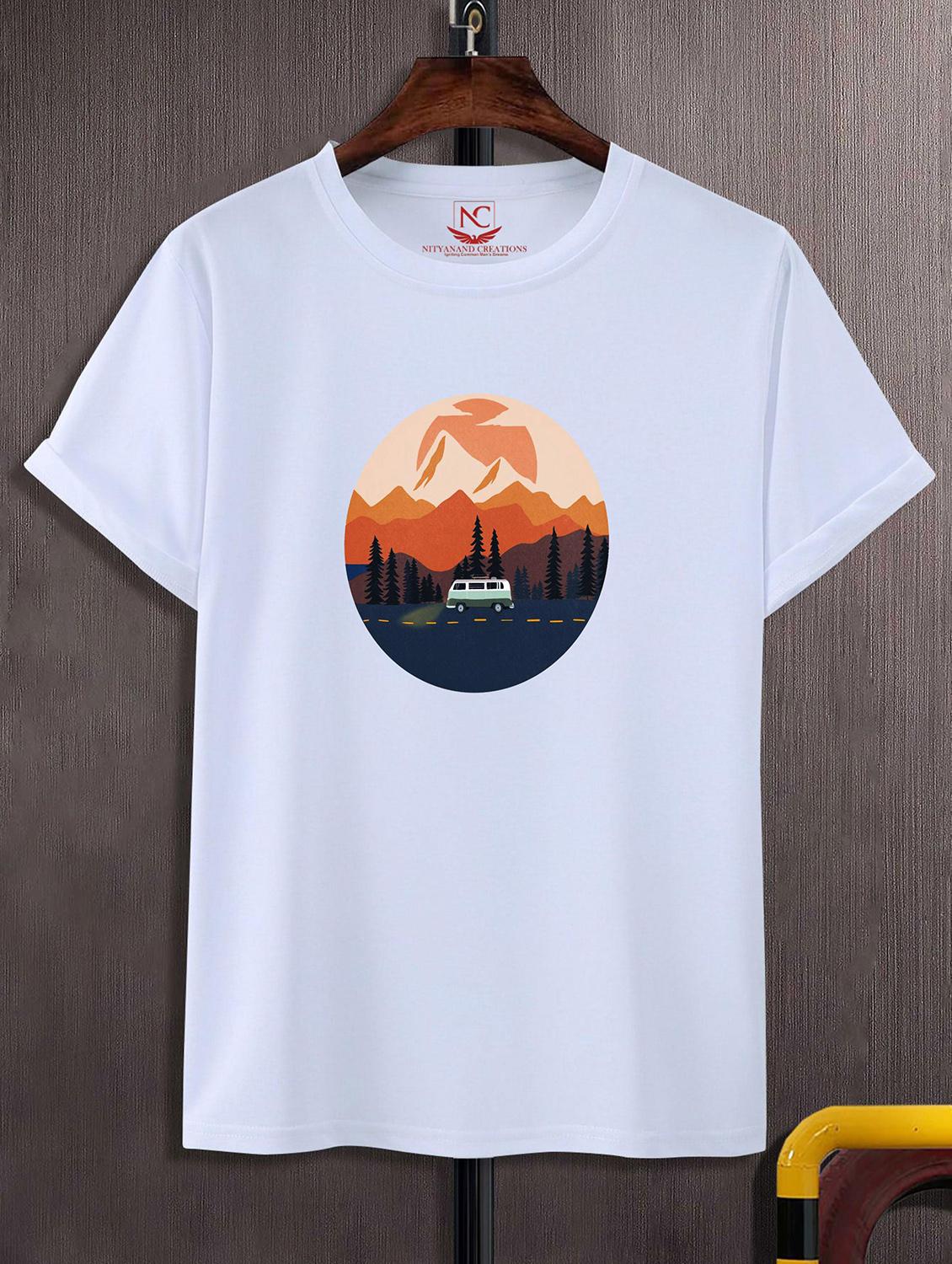 unisex white graphic printed t-shirt - 20843543 - Zoom Image - 0